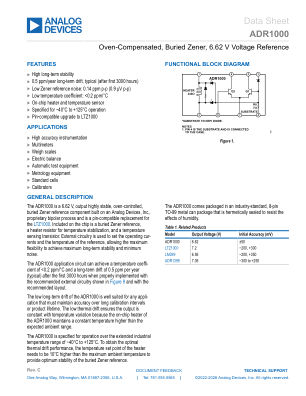 ADR1000 datasheet cover page