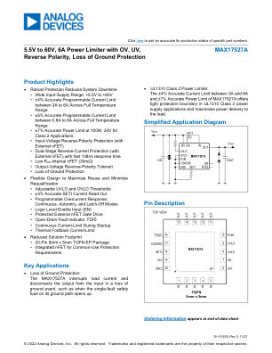 MAX17527A datasheet cover page