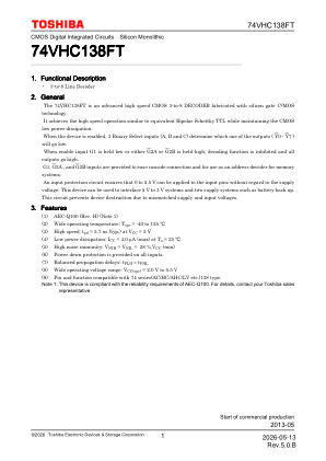74VHC138FT datasheet cover page