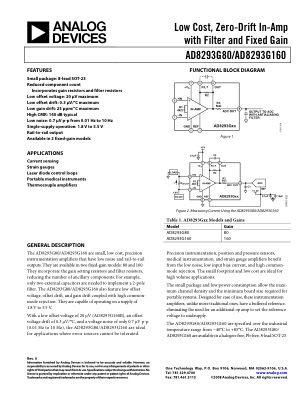 AD8293G80 数据手册首页