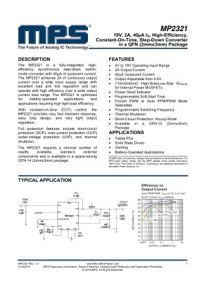 MP2321 datasheet cover page
