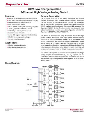 HV219PJ-G 数据手册首页