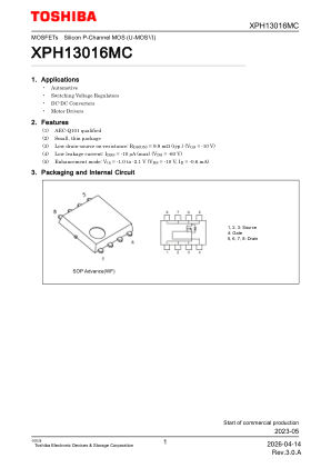 XPH13016MC datasheet cover page