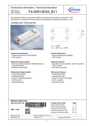 F4-50R12KS4-B11 datasheet cover page