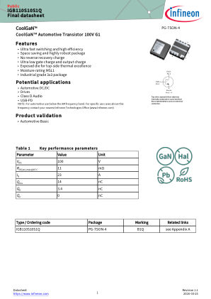 IGB110S10S1Q datasheet cover page
