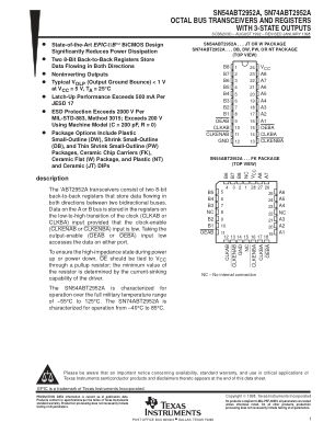 SN74ABT2952A 数据手册首页