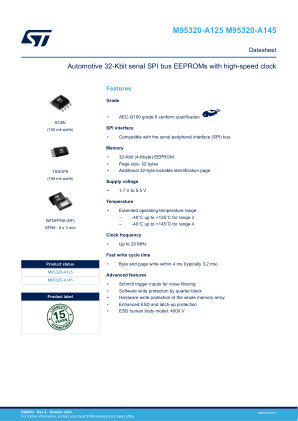 M95320-A125 datasheet cover page