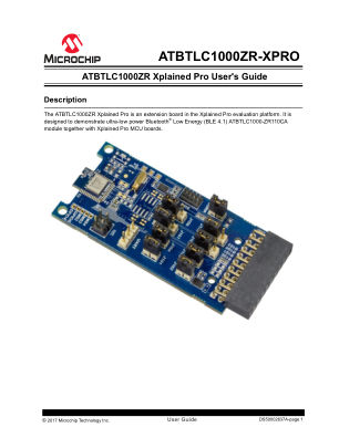 ATBTLC1000ZR-XPRO 数据手册首页
