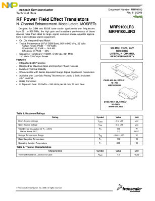 MRF9100 数据手册首页