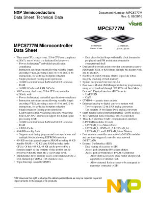 MPC5777M datasheet cover page