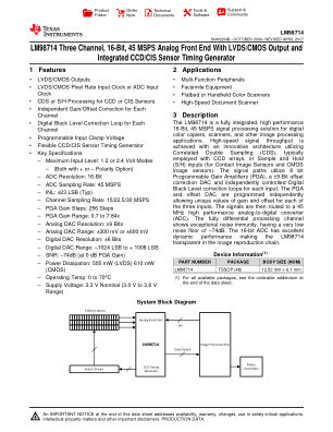LM98714 datasheet cover page