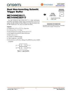 MC74VHC2G17 数据手册首页