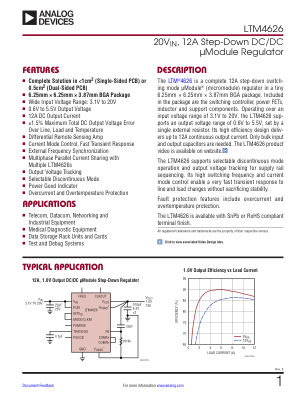 LTM4626 datasheet cover page