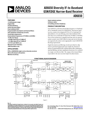 AD6650 数据手册首页