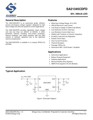 SA21345CDFD datasheet cover page