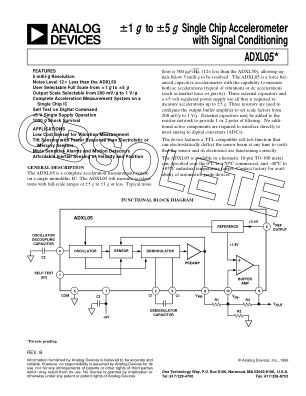 66309706ADXL05 datasheet cover page