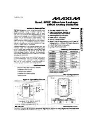 MAX326-MAX327 数据手册首页