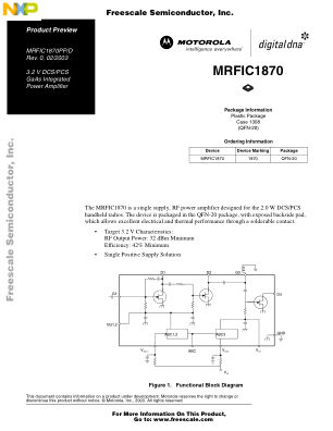 MRFIC1870PP datasheet cover page