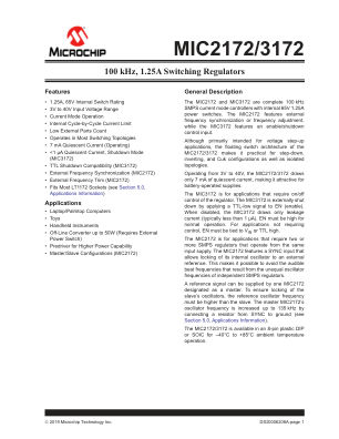 MIC2172YM-TR 数据手册首页