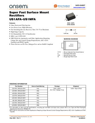 US1MFA 数据手册首页
