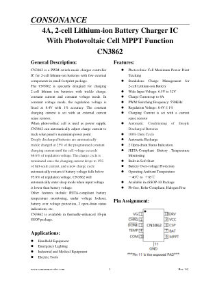 CN3862 datasheet cover page