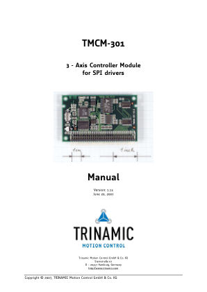 TMCM-301 数据手册首页