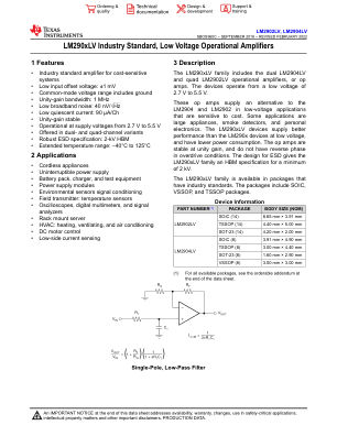 LM2904LV datasheet cover page