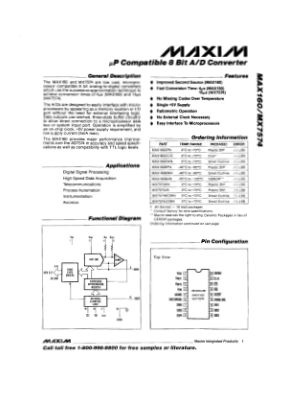 MAX160-MX7574 数据手册首页