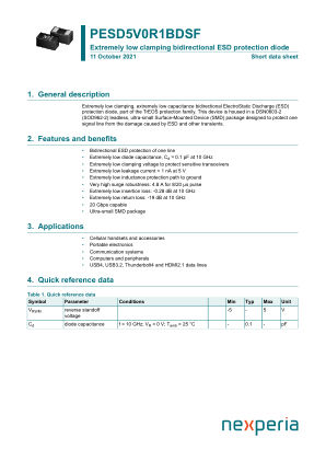 PESD5V0R1BDSFYL datasheet cover page