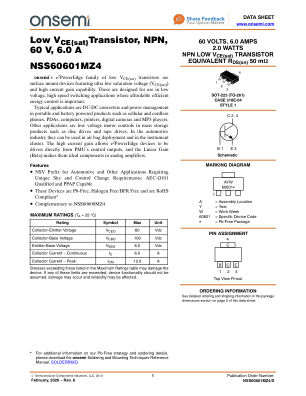 NSS60601MZ4 数据手册首页