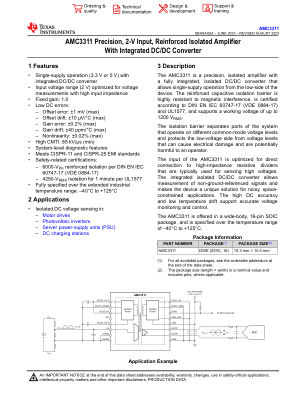 AMC3311 datasheet cover page
