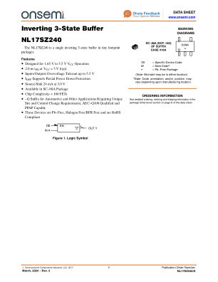 NL17SZ240 数据手册首页