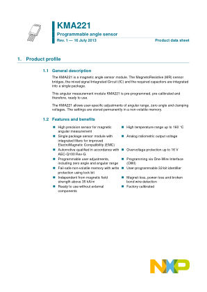 KMA221 datasheet cover page