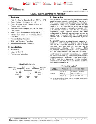 LM2937 datasheet cover page
