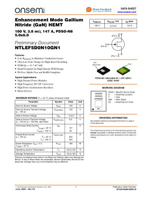 NTLEF5D0N10GN1 数据手册首页