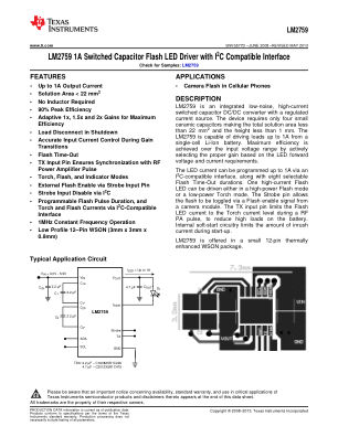 LM2759 数据手册首页