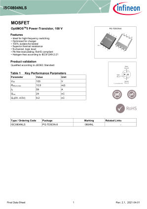 ISC0804NLS datasheet cover page
