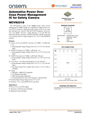 NCV92310 datasheet cover page