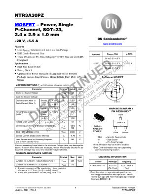 NTR3A30PZ 数据手册首页
