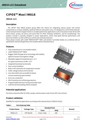 IM818-LCC datasheet cover page