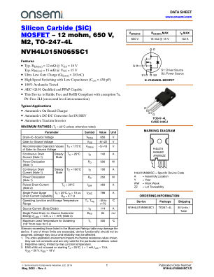 NVH4L015N065SC1 数据手册首页