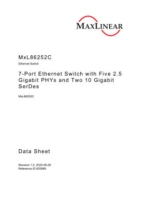 MXL86252C datasheet cover page