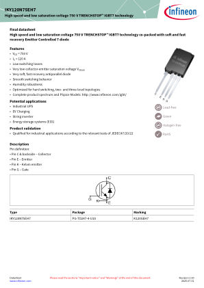 IKY120N75EH7 数据手册首页