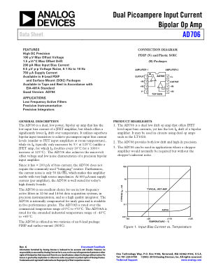 AD706 datasheet cover page