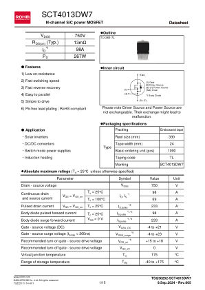 SCT4013DW7 数据手册首页