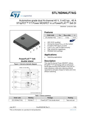 STL76DN4LF7AG 数据手册首页
