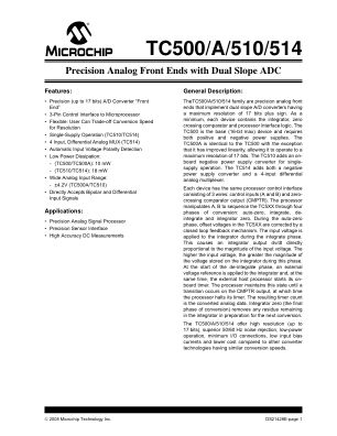 TC510COG 数据手册首页