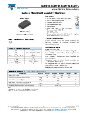 SE20PBDGJ datasheet cover page