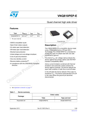 VNQ810PEP-E 数据手册首页