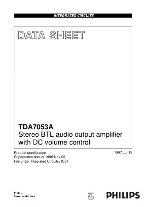 TDA7053A 数据手册首页